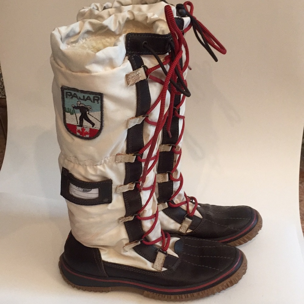 PAJAR Cream & Brown Snow Boots Size 7 Eur 37
